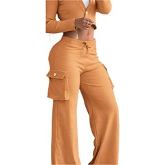 Women’s Travel Cargo Pant Set Lightweight 2-Piece Airport Outfit with Pockets
