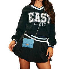 Chic Women's State of Mind Pleated Mini Skirt Set