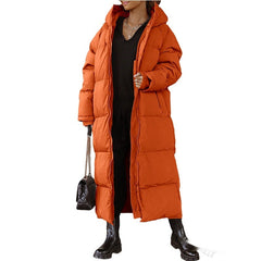 Women’s Lodge Down Hooded Long Parka Warm Winter Coat with Insulated Filling S-XXL