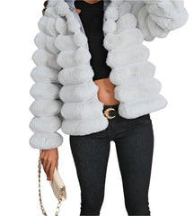 Cozy Chic Women's Faux Fur Coat Stylish Autumn & Winter Outerwear