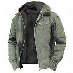 Light Green Men’s Classic Cheyenne Hooded Jacket Washed Duck Insulated Active Workwear