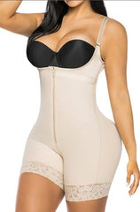 Beige Colombian Fajas Shapewear for Women  Plus Size Tummy Control & Postpartum Bodysuit