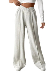 Women's Loose Relax Fit Luxe Essential Wide Leg Pants